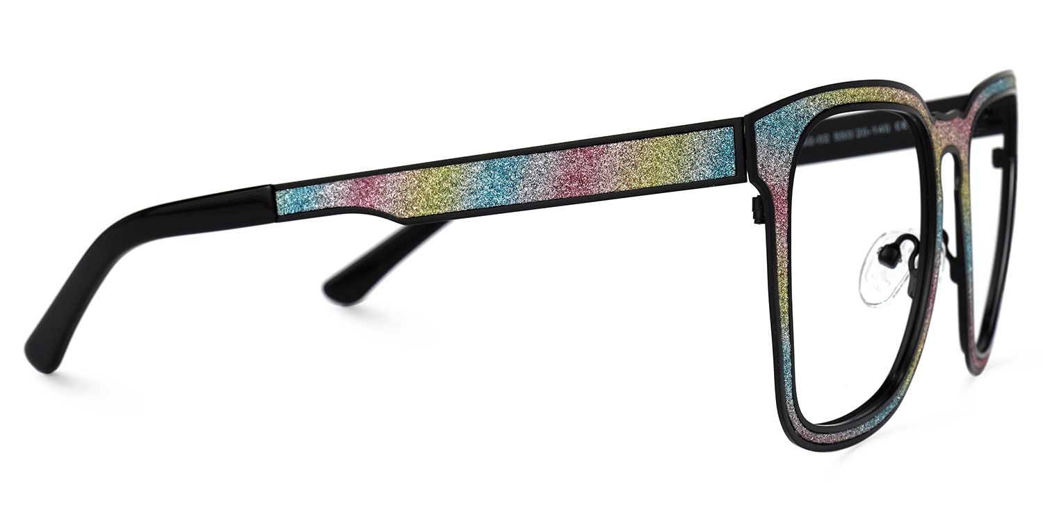 Joanne Rectangle Rainbow Glasses | ZEELOOL UK2