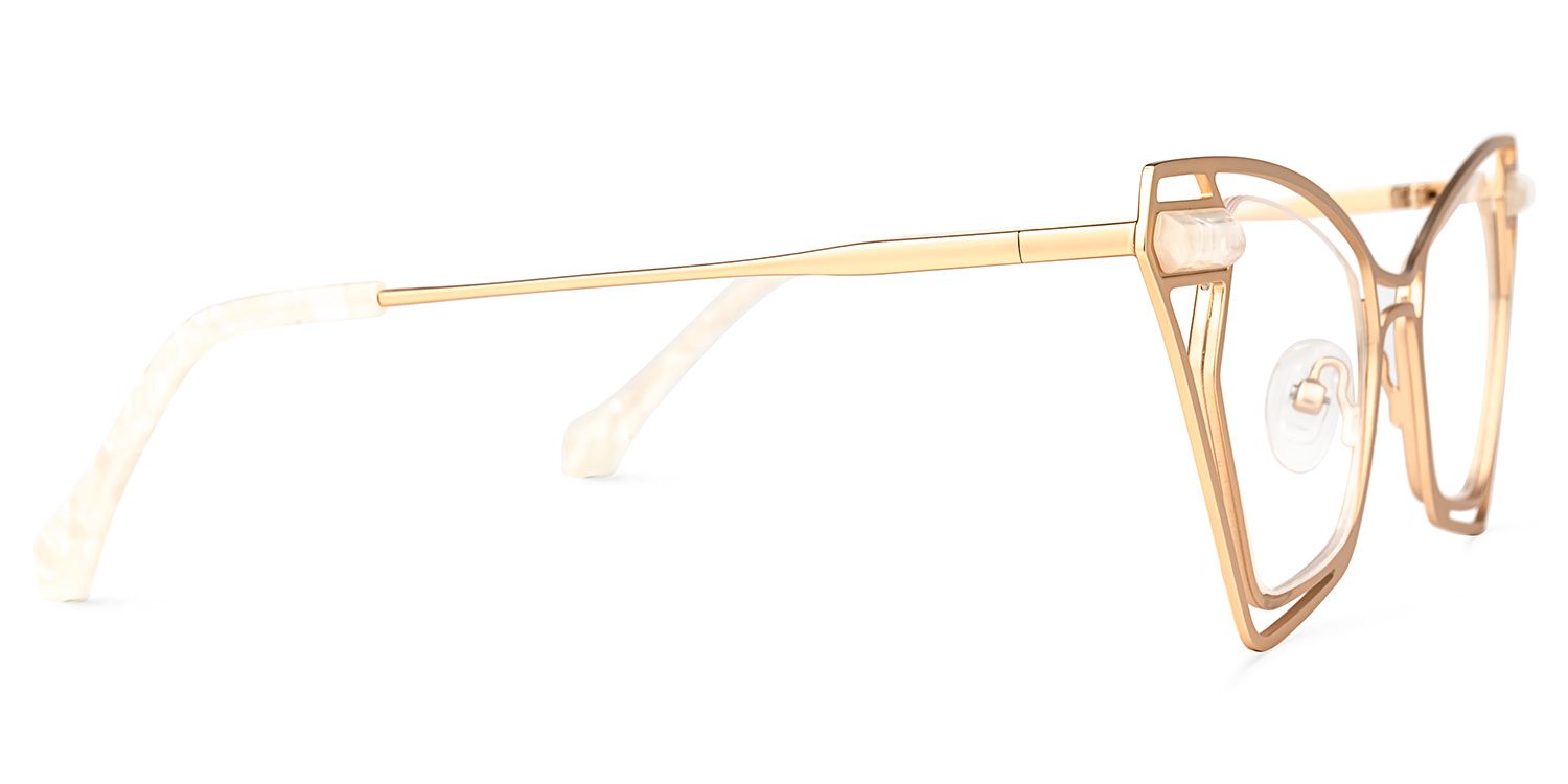 Janelle Butterfly Gold Glasses | ZEELOOL UK2