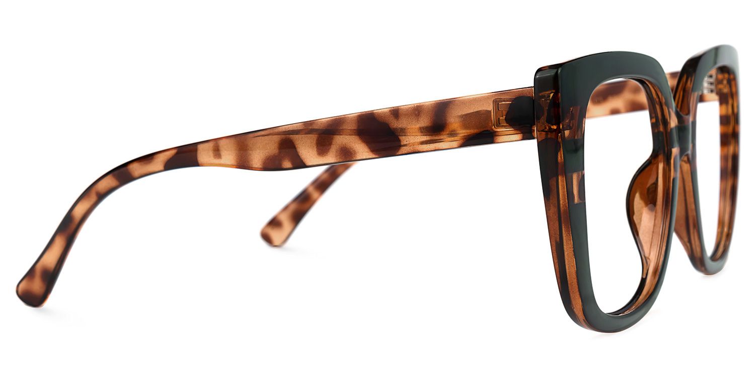 Brenda Square Dark-Green Eyeglasses for Women and Men2