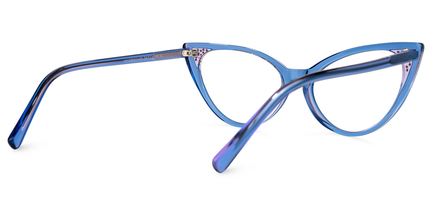 Renay Cateye Blue Glasses | ZEELOOL UK3