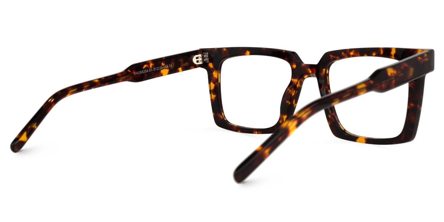 Mack Square Yellow-Tortoise Glasses | ZEELOOL UK3