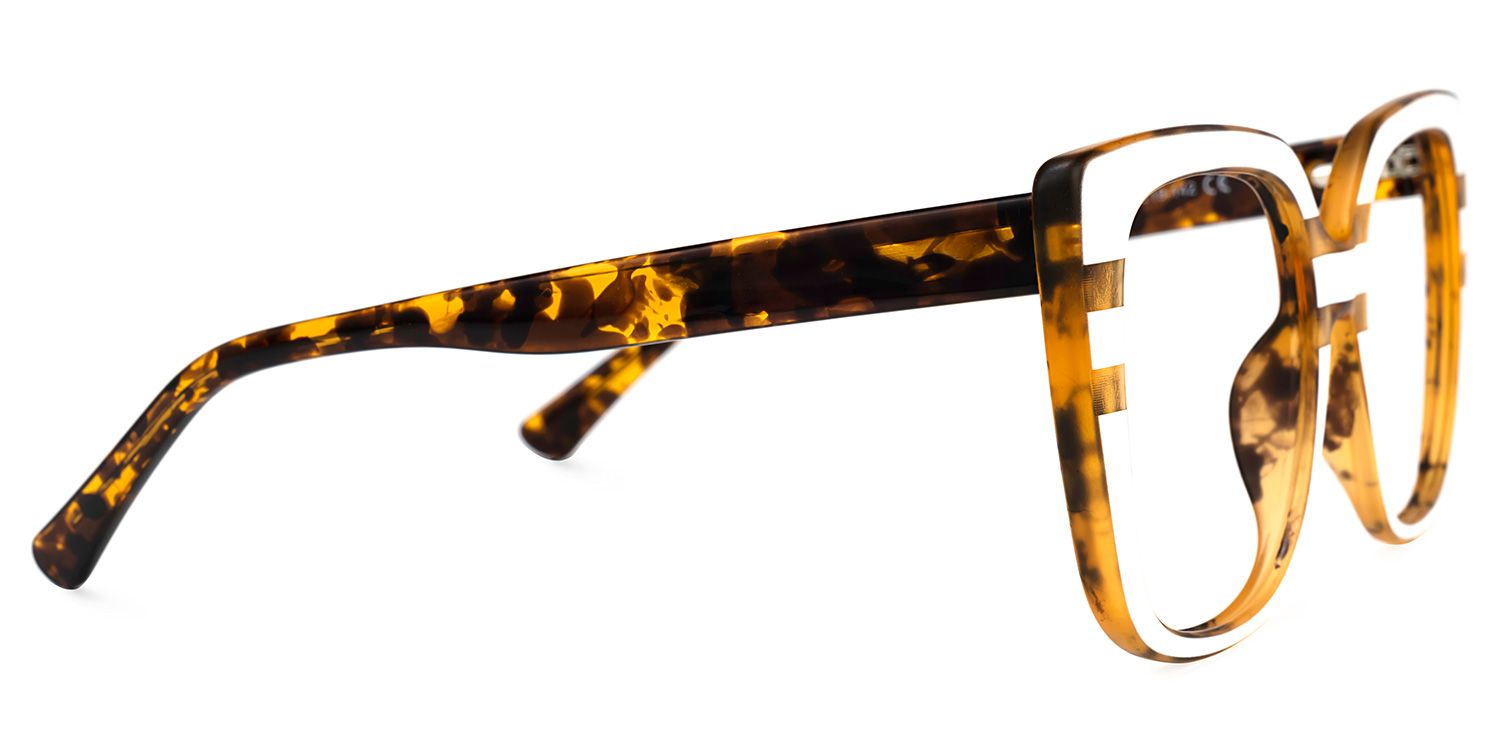 Brenda Square Light-Tortoise Glasses | ZEELOOL UK2