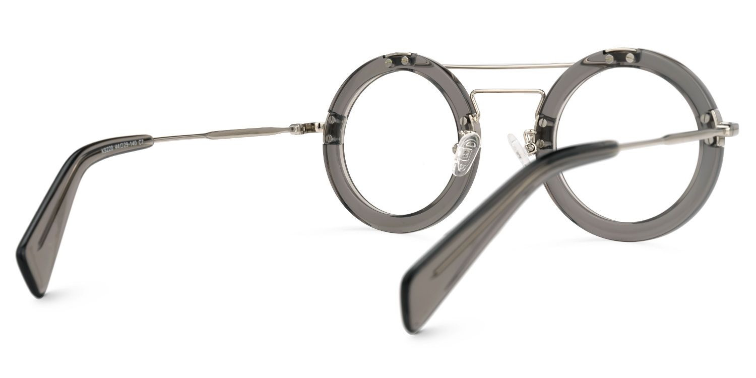 Talkami Round Gray Glasses | ZEELOOL UK3