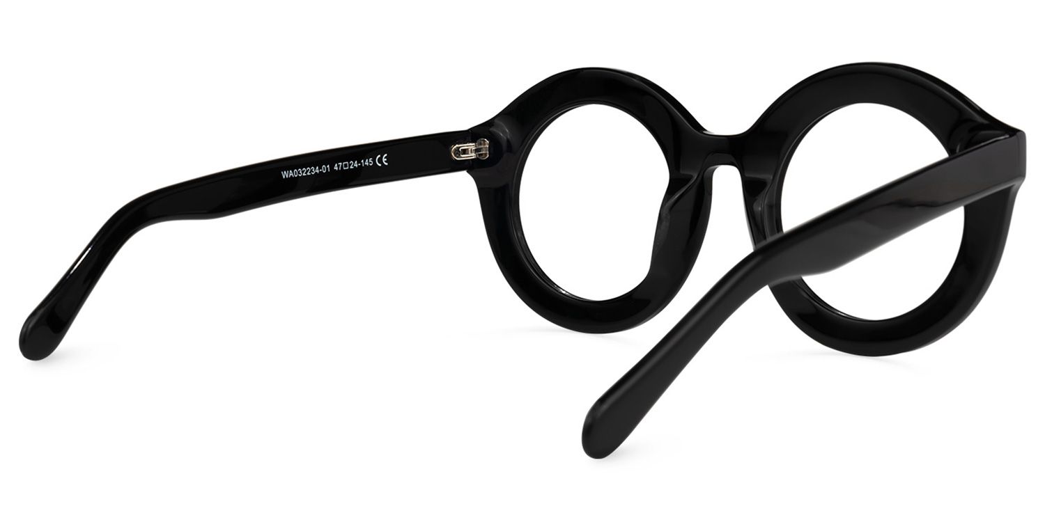 Vilmary Round Black Glasses | ZEELOOL UK3