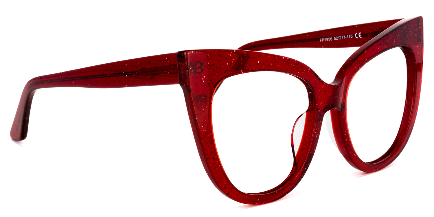 Trenton Cateye Red Glasses | ZEELOOL UK2