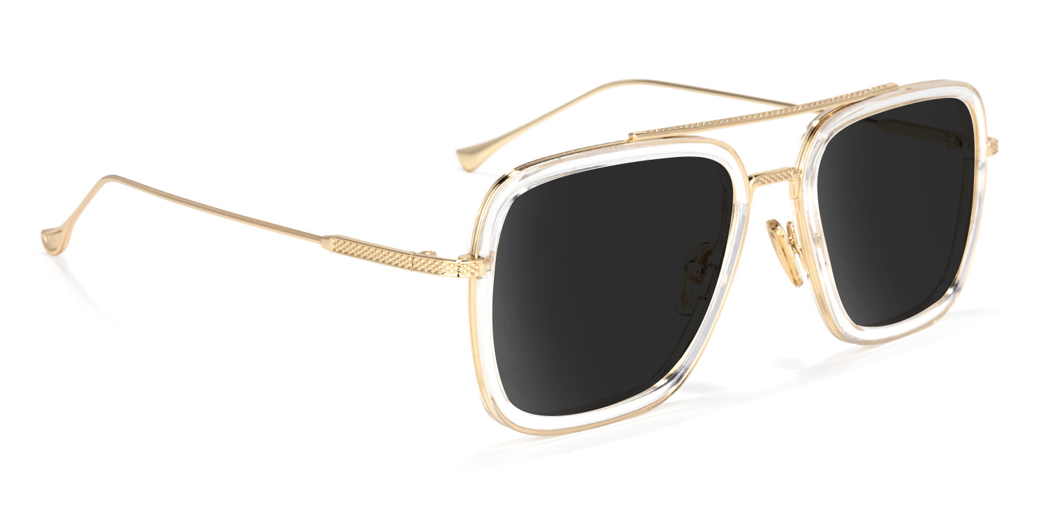 Gifford Aviator Crystal Sunglasses | ZEELOOL UK2