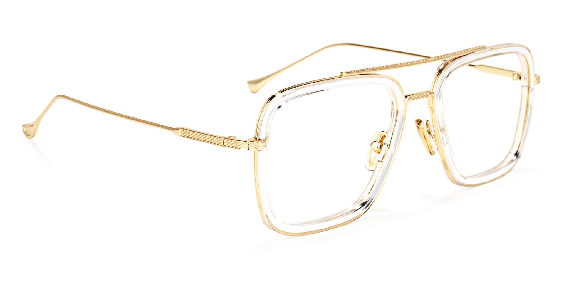 Gifford Aviator Clear Frame Glasses | ZEELOOL UK4