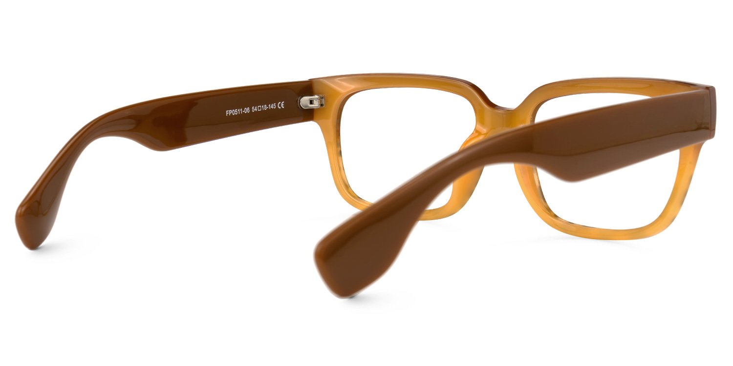 Colin Rectangle Brown Glasses3