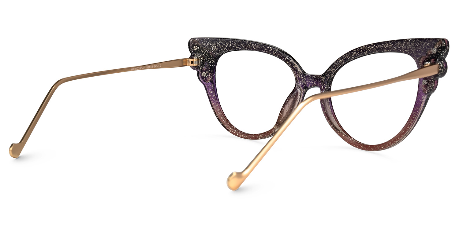 Mwaka Cateye Purple Glasses | ZEELOOL UK3