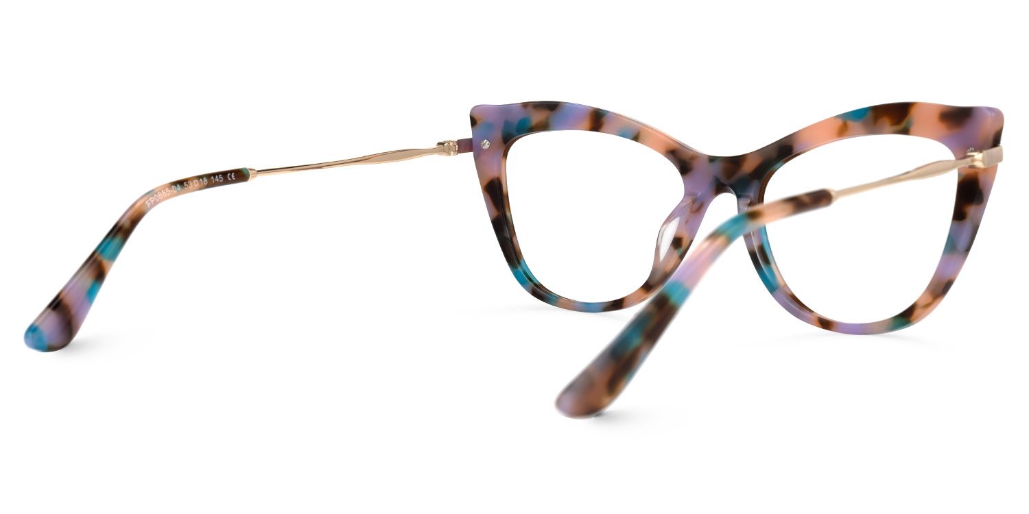 Indira Cat Eye Pink-Tortoise Glasses | ZEELOOL UK3