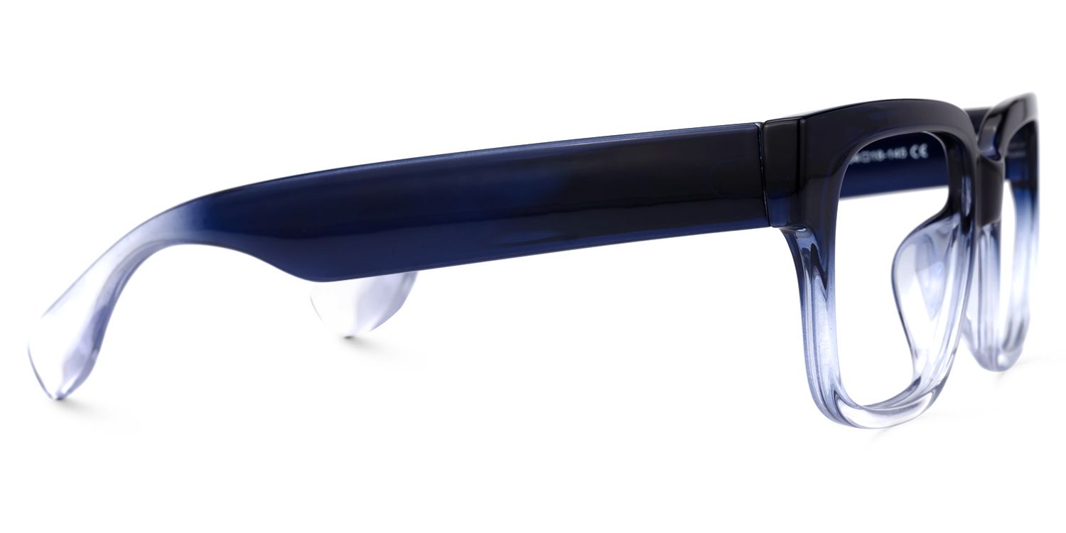 Colin Rectangle Dark-Blue Glasses | ZEELOOL UK2