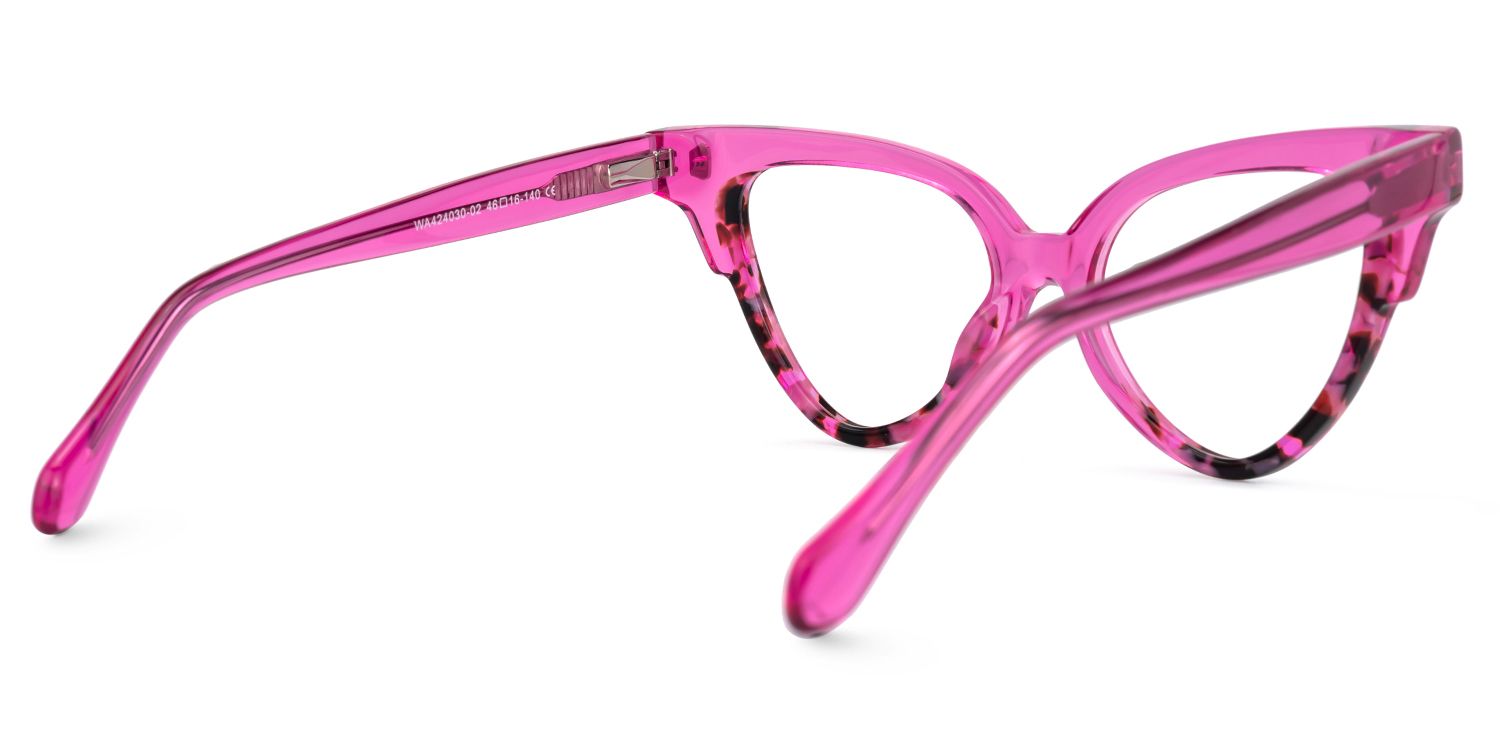 Jacek Cateye Bright-Pink Glasses | ZEELOOL UK3