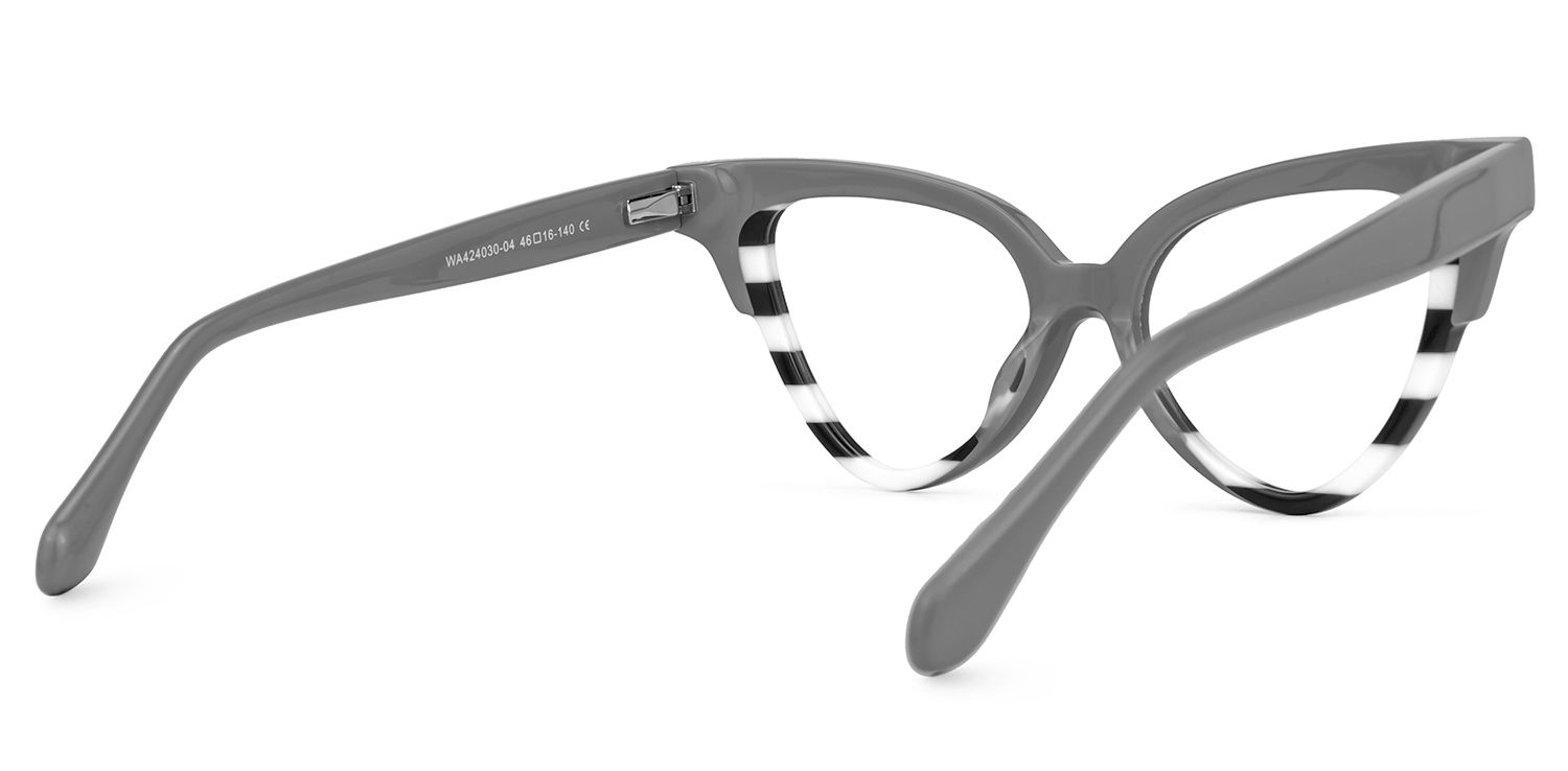 Jacek Cateye Gray Glasses | ZEELOOL UK3