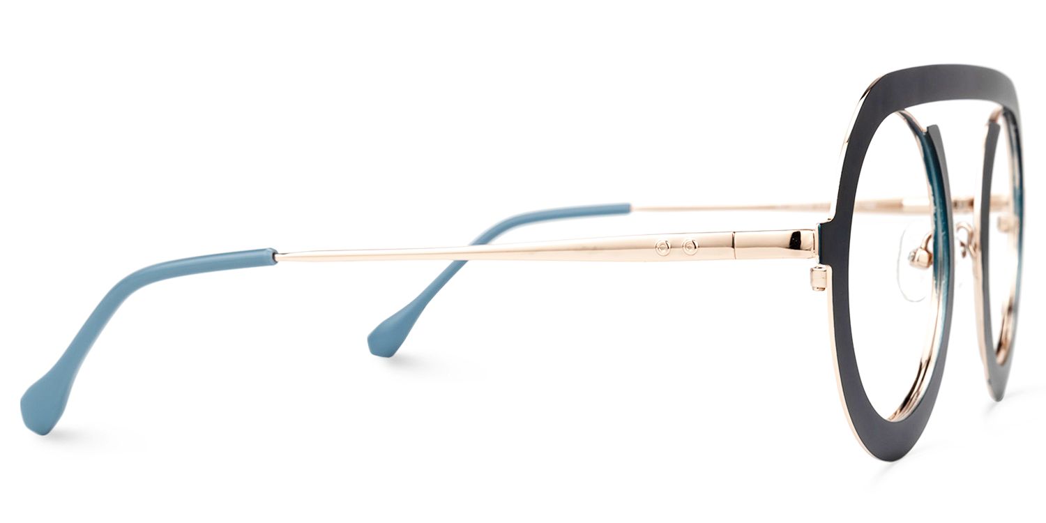 Florida Round Blue Glasses | ZEELOOL UK2