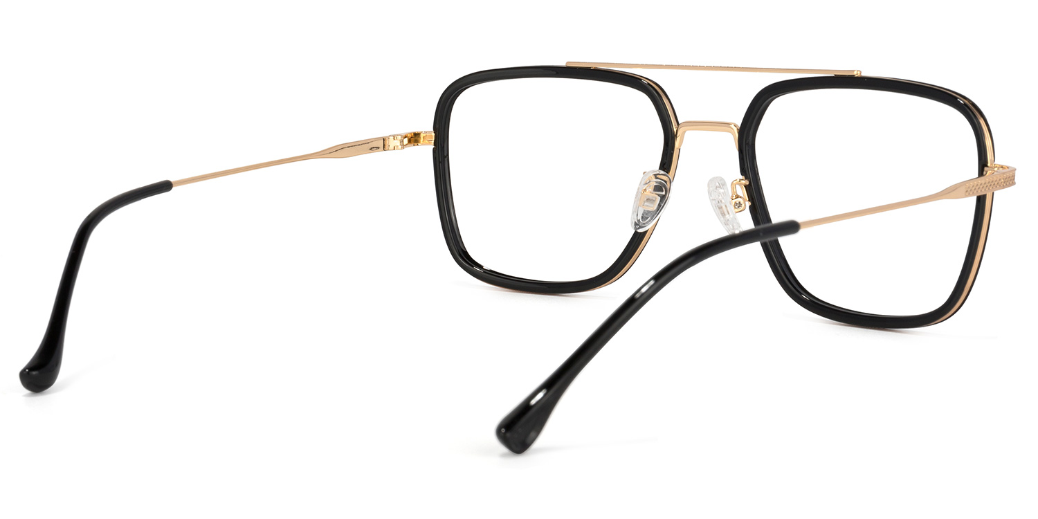 Nayeli Aviator Black-Gold Glasses | ZEELOOL UK4