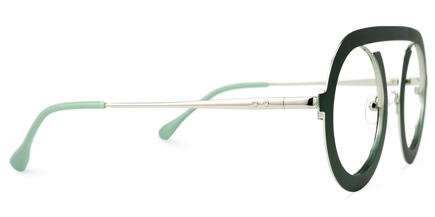 Florida Round Green Glasses | ZEELOOL UK2