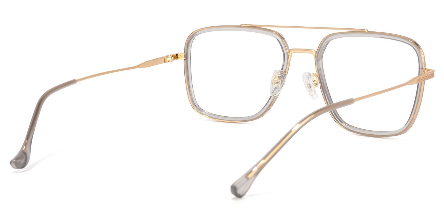 Nayeli Aviator Gray-Gold Glasses | ZEELOOL UK4