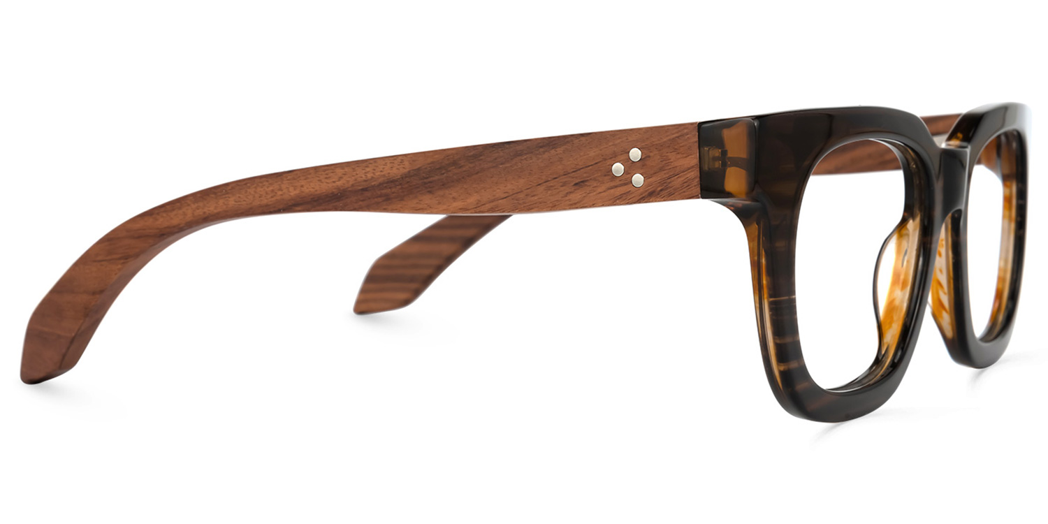 Sam Rectangle Brown Glasses2