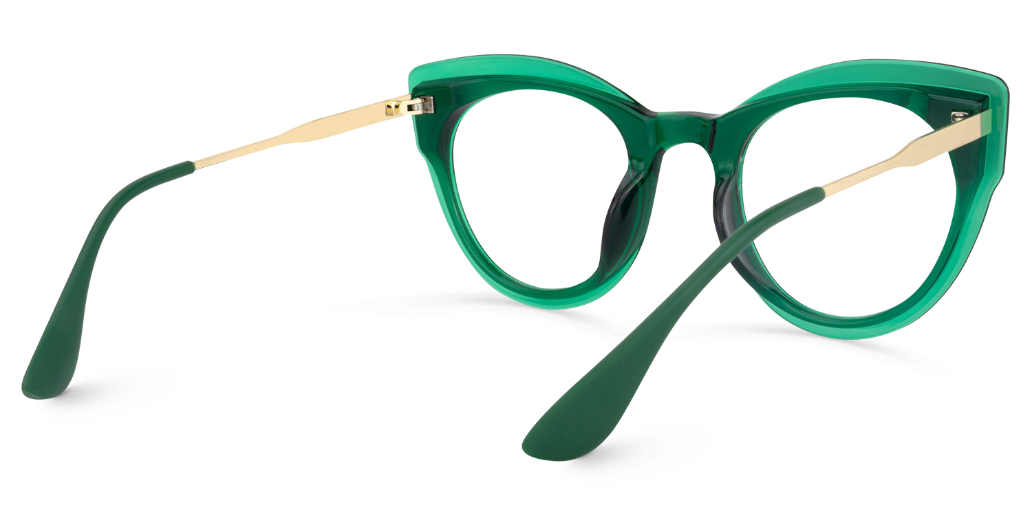 Demetrius Cat Eye Dark Green Glasses4