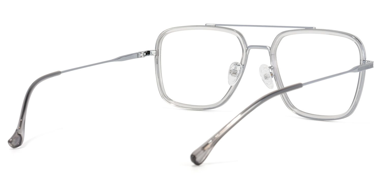 Nayeli Aviator Gray-Silver Glasses | ZEELOOL UK4