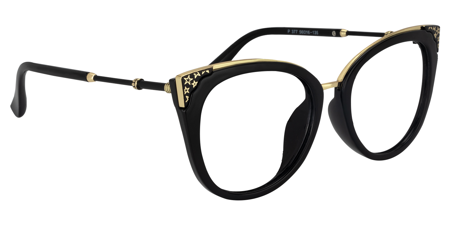 ZEELOOL Dalton Cat Eye Black Glasses