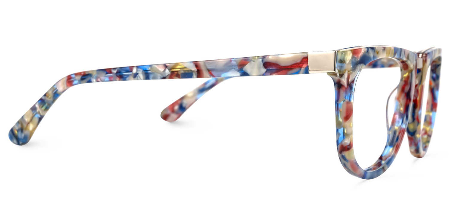 Dechan Square Blue-Floral Glasses | ZEELOOL UK2
