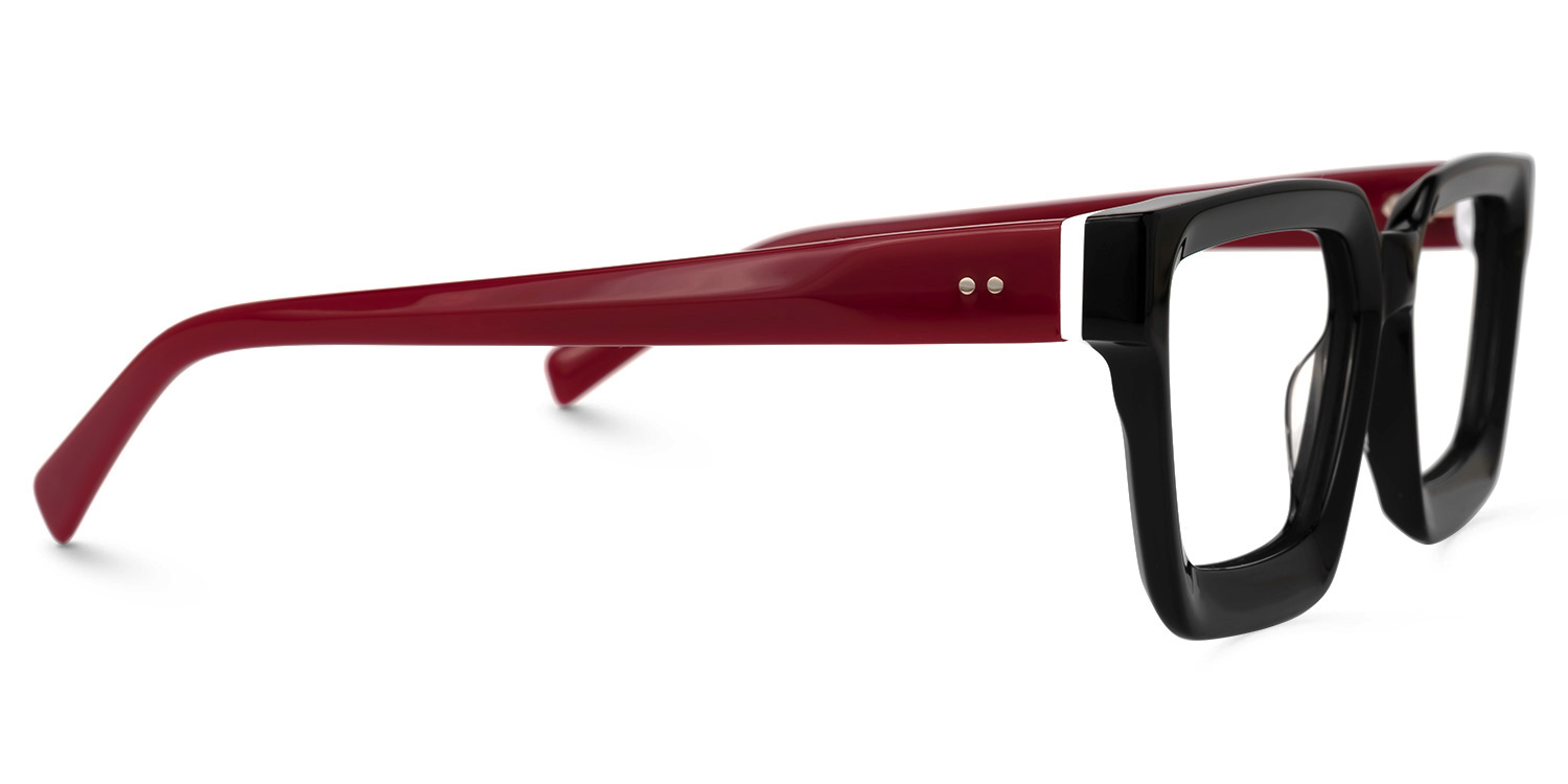 Bean Square Black Glasses | ZEELOOL UK2