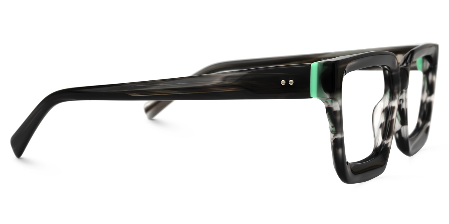 Bean Square Dark-Gray Glasses2