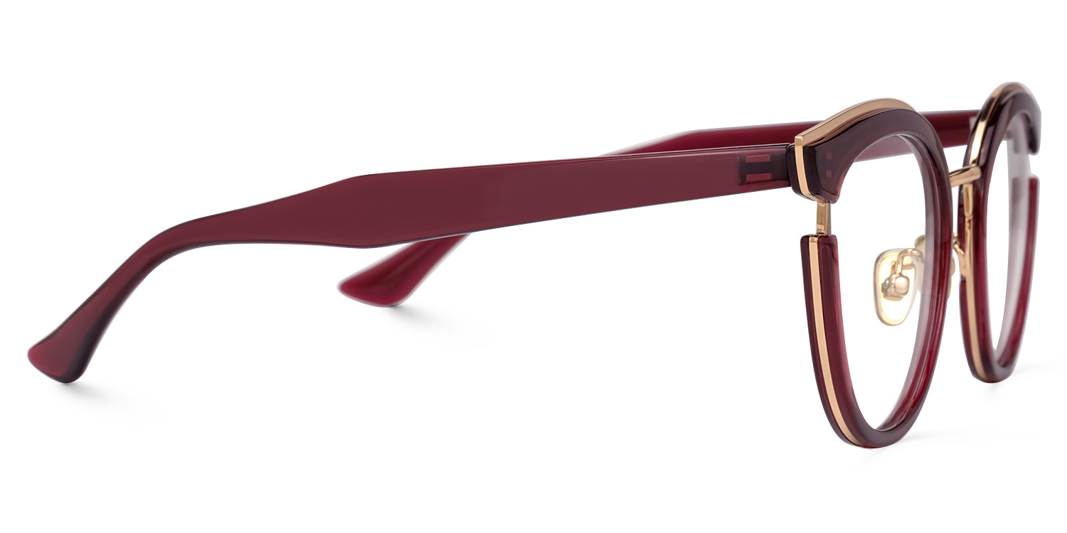 Laraine Cat Eye Red Glasses | ZEELOOL UK2