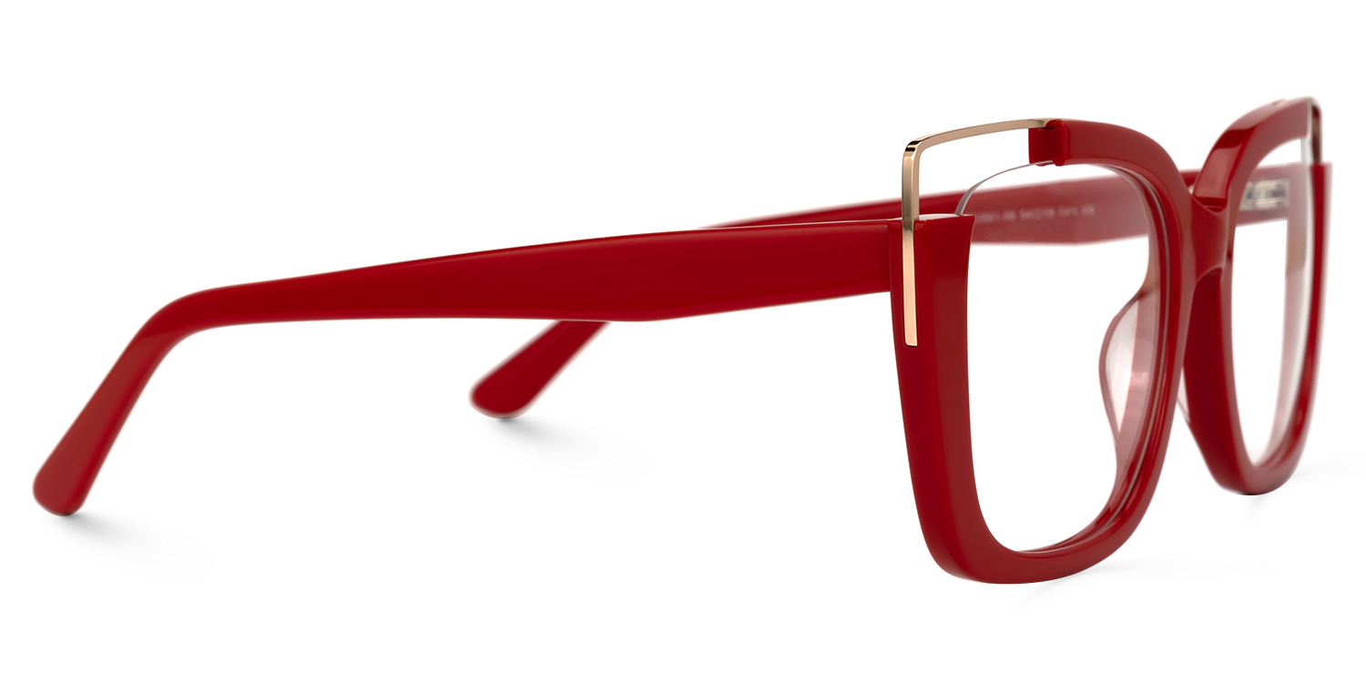 Dortch Square Red Glasses | ZEELOOL UK2