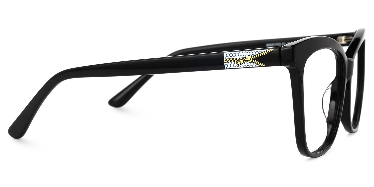Alfred Butterfly Black Square Frame Glasses | ZEELOOL UK2