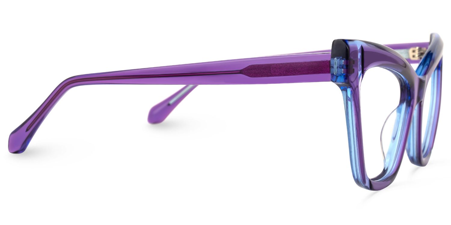 Saucie Cateye Purple Frame Glasses | ZEELOOL UK2