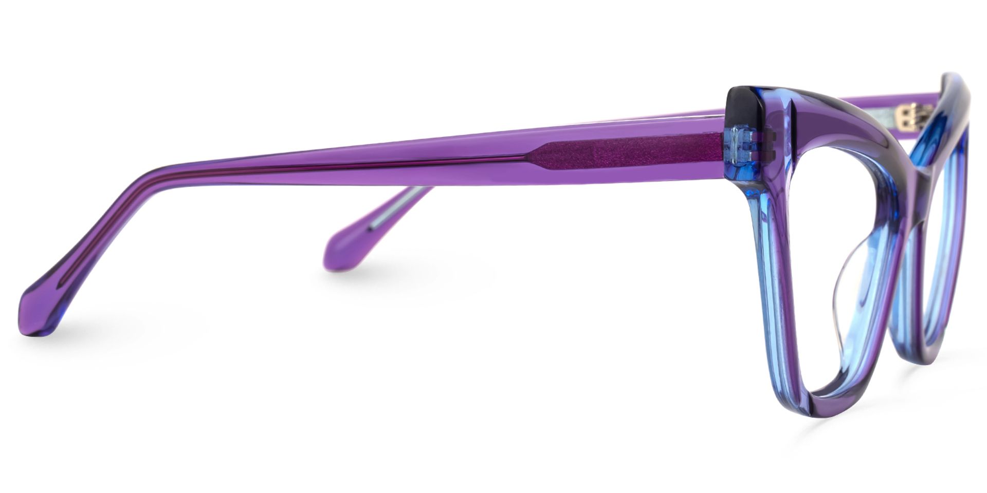 Saucie Cateye Purple Frame Glasses | ZEELOOL UK2