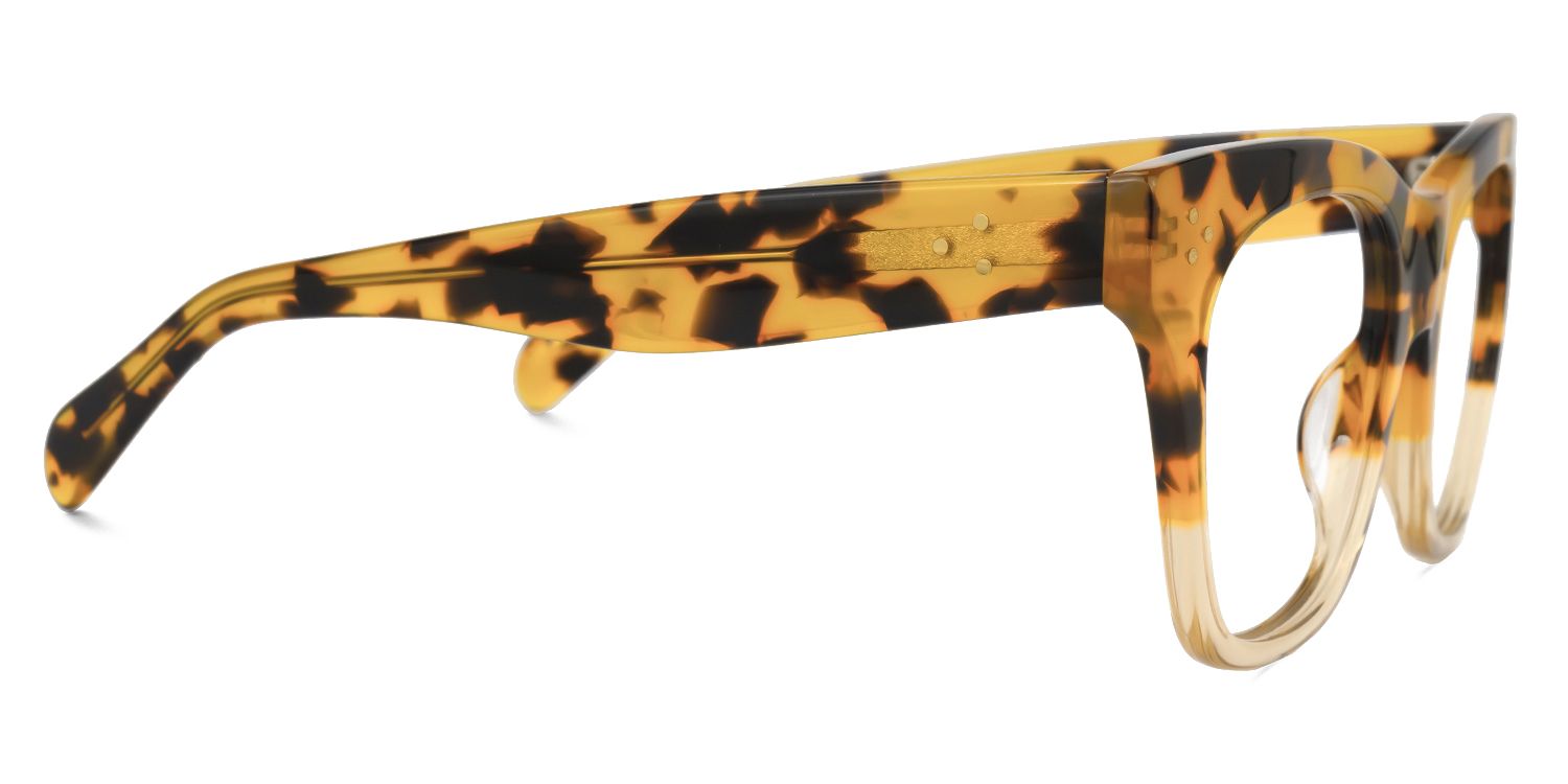 Tandy Rectangle Tortoise Two-Tone Eyeglasses | ZEELOOL UK2