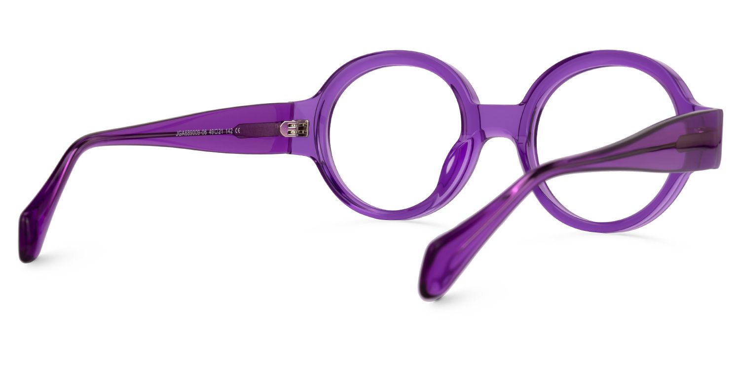 Dorrejo Round Purple Glasses | ZEELOOL UK3