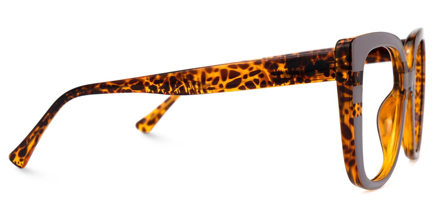 Brenda Square Mauve Frame Glasses / Prescription Glasses2