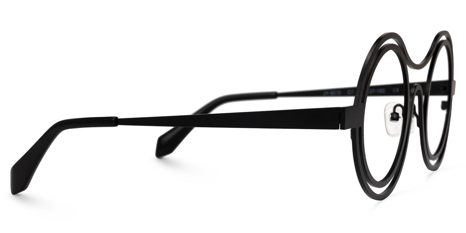 Paschal Round Black Glasses | ZEELOOL UK2
