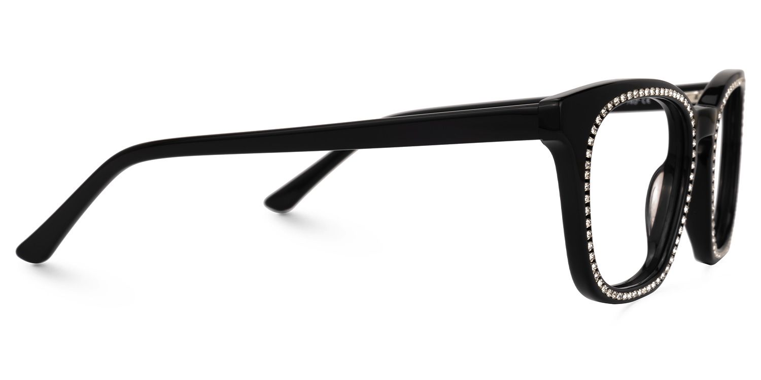 Ziva Square Black Glasses | ZEELOOL UK2