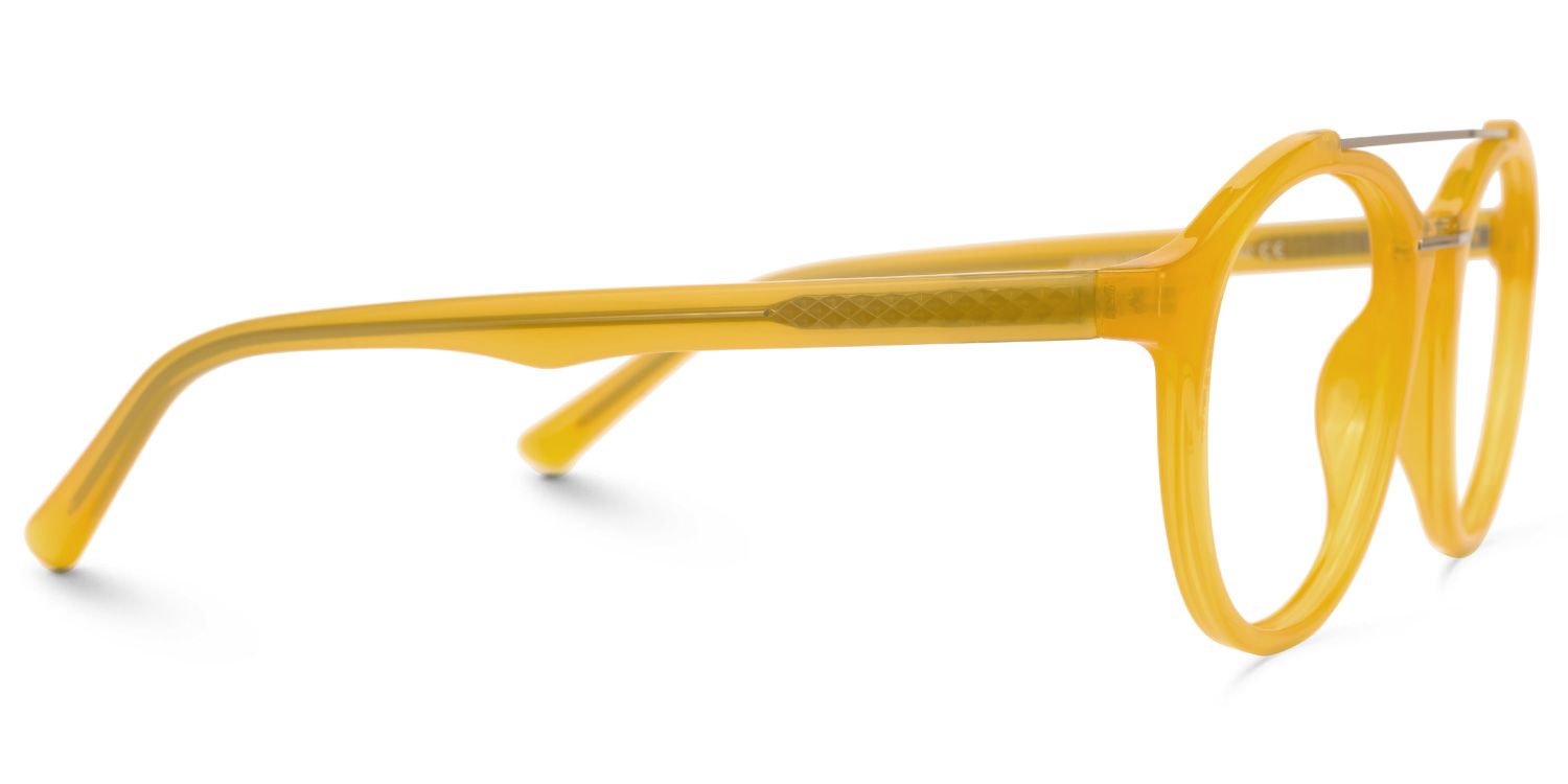 Lee Round Yellow Glasses | ZEELOOL UK2