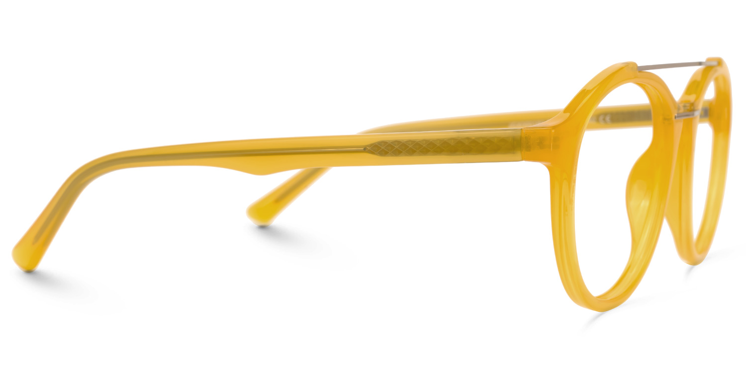 Lee Round Yellow Glasses | ZEELOOL UK2