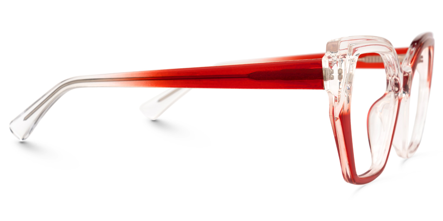 Lorena Geometric Red Glasses | ZEELOOL UK2