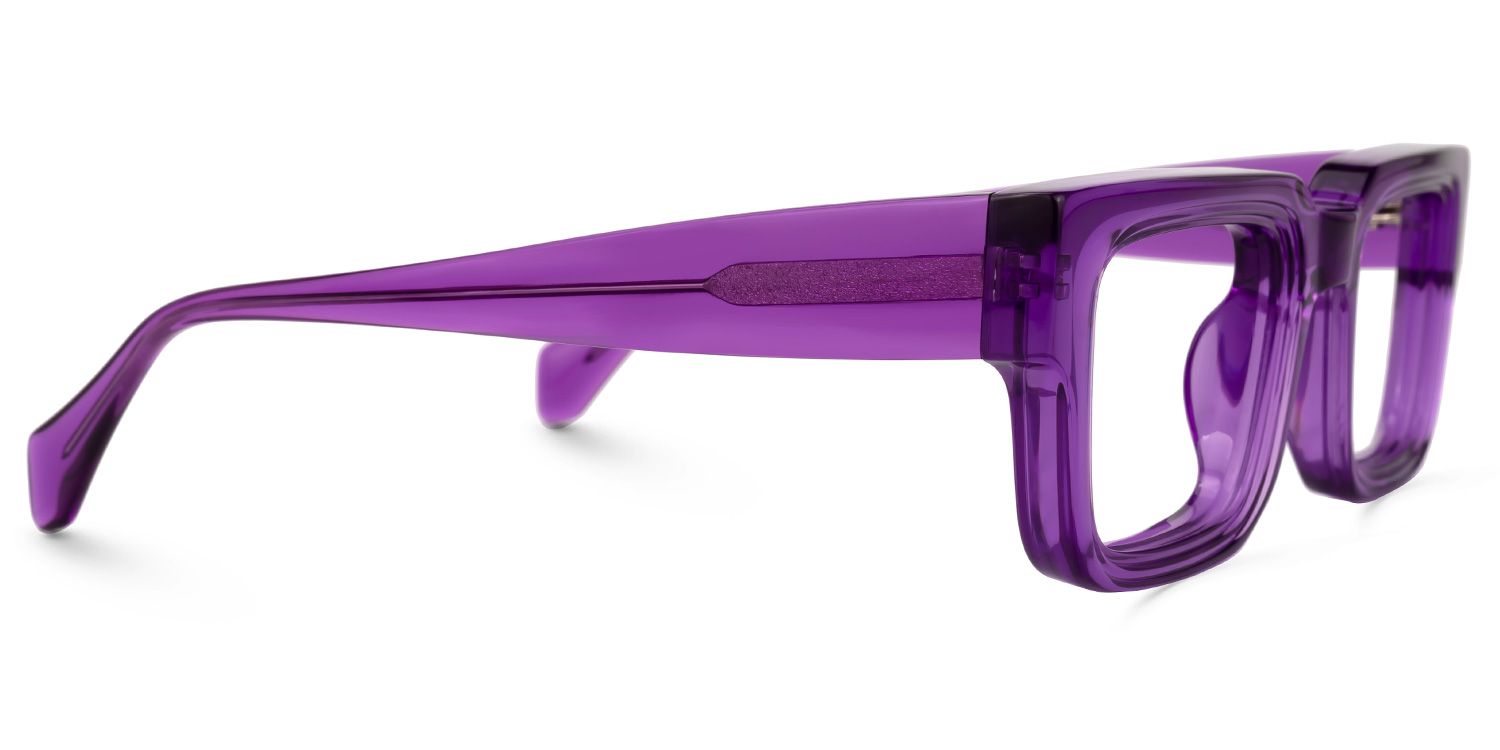 Glaucia Square Purple Glasses | ZEELOOL UK2