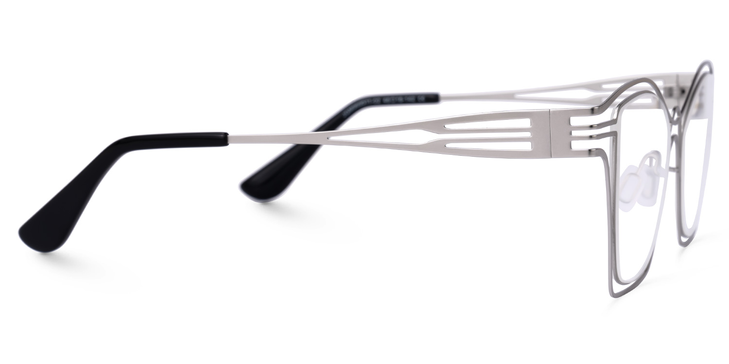 Barajas Cateye Silver Glasses2