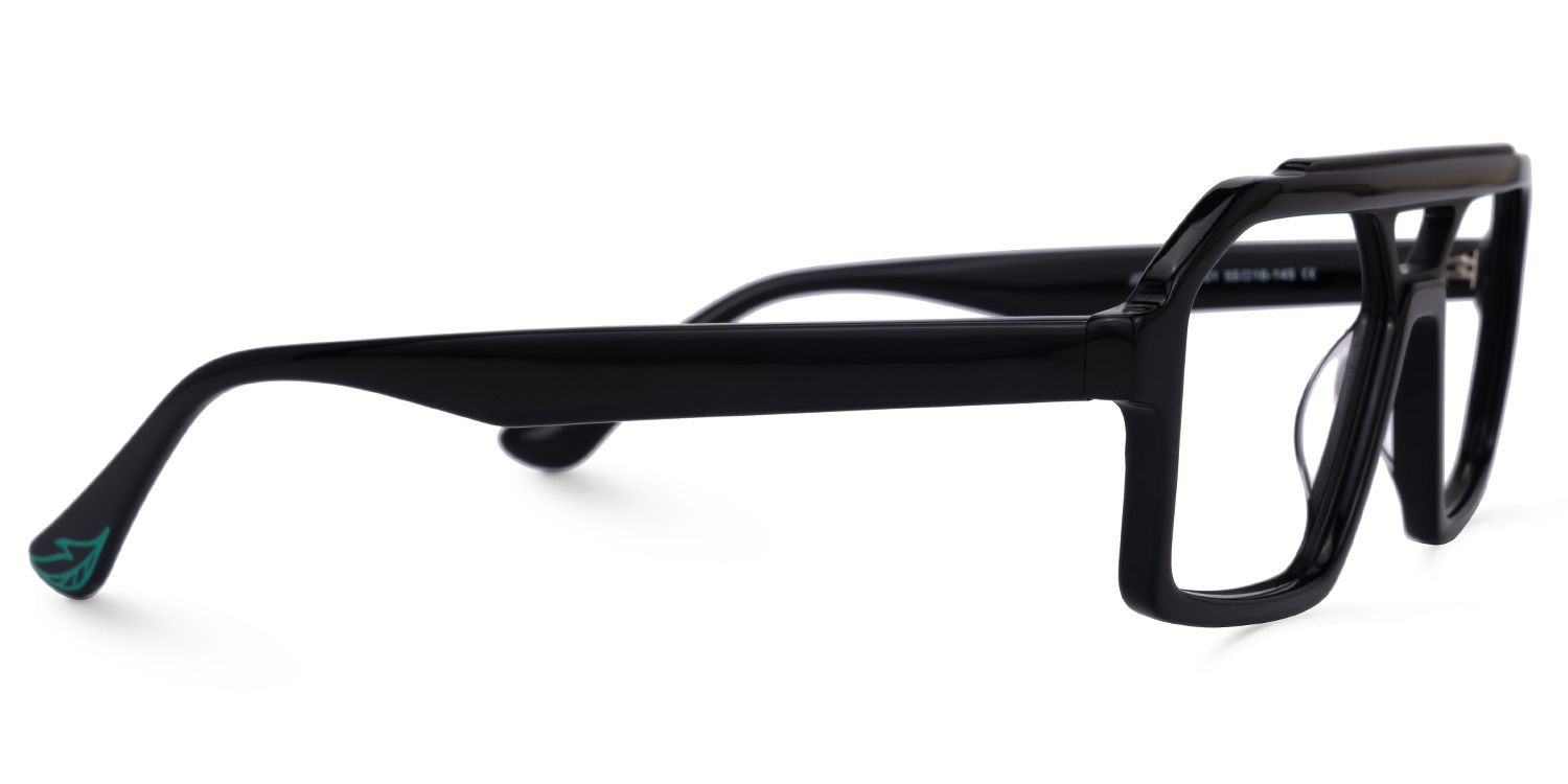 Samira Aviator Black Glasses | ZEELOOL UK2