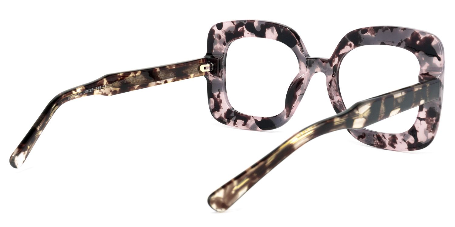 Eloise Square Pink-Tortoise Glasses | ZEELOOL UK4