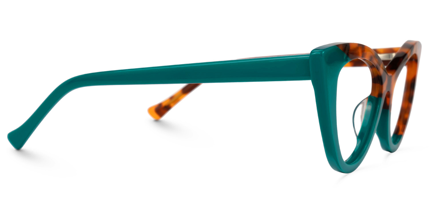 Maxine Cateye Peacock-Blue Glasses2