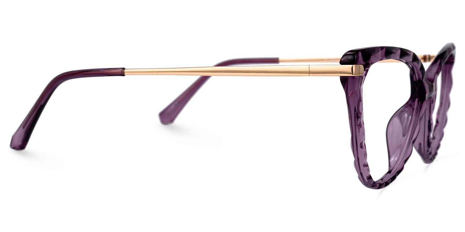 Lucas Cateye Purple Glasses | ZEELOOL UK2