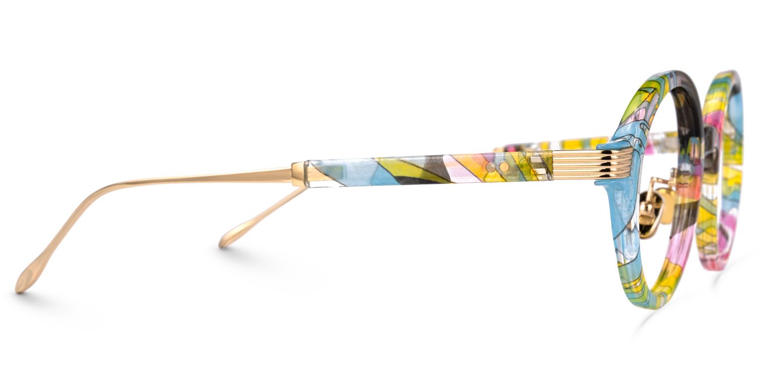 Dylan Round Multicolor TR90 Frame Glasses | ZEELOOL UK2
