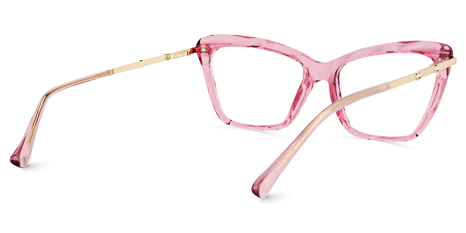 Juliet Pink Cat-eye Frame Glasses for Women | ZEELOOL UK3