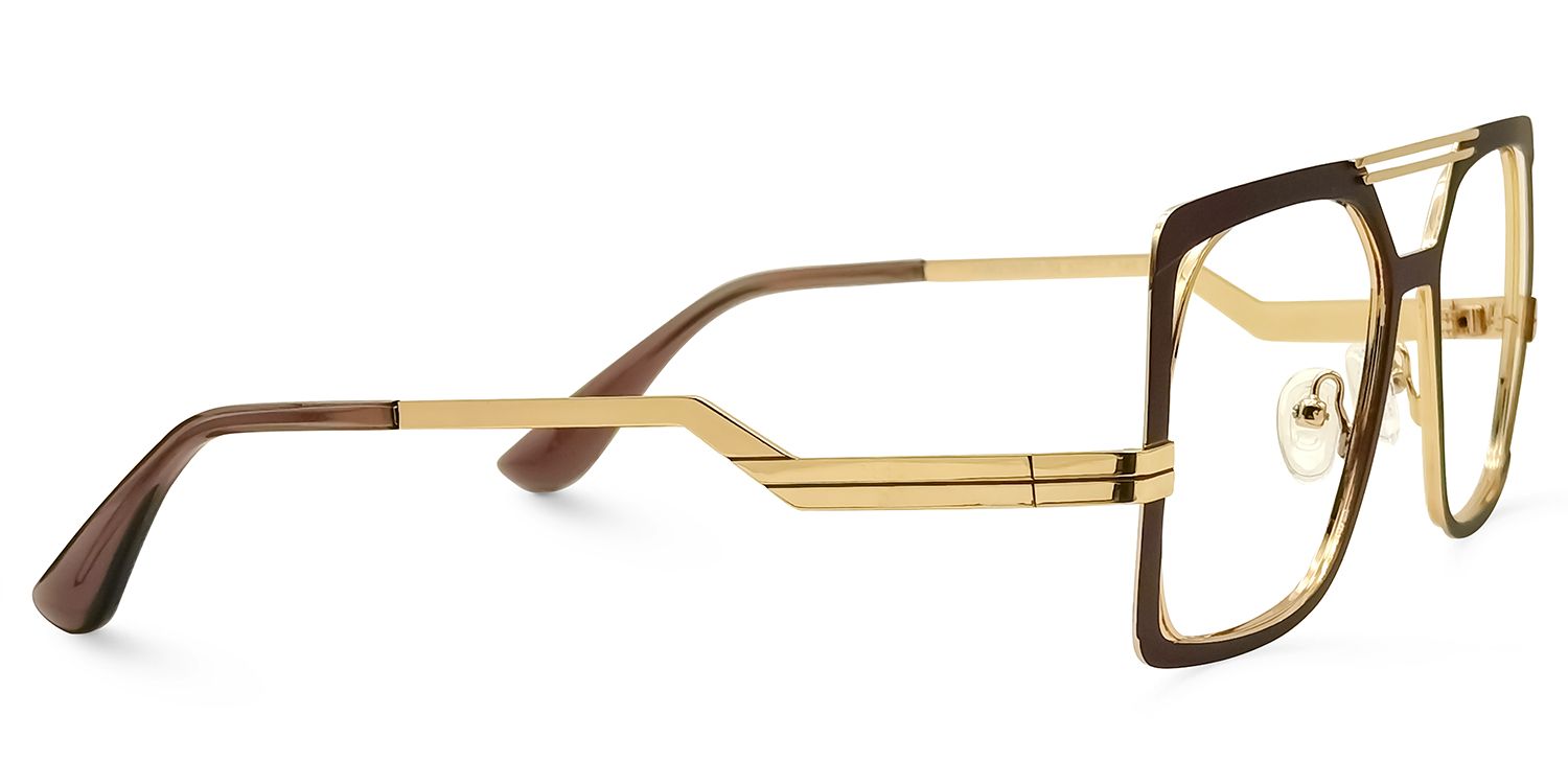 Karim Aviator Brown Glasses | ZEELOOL UK2